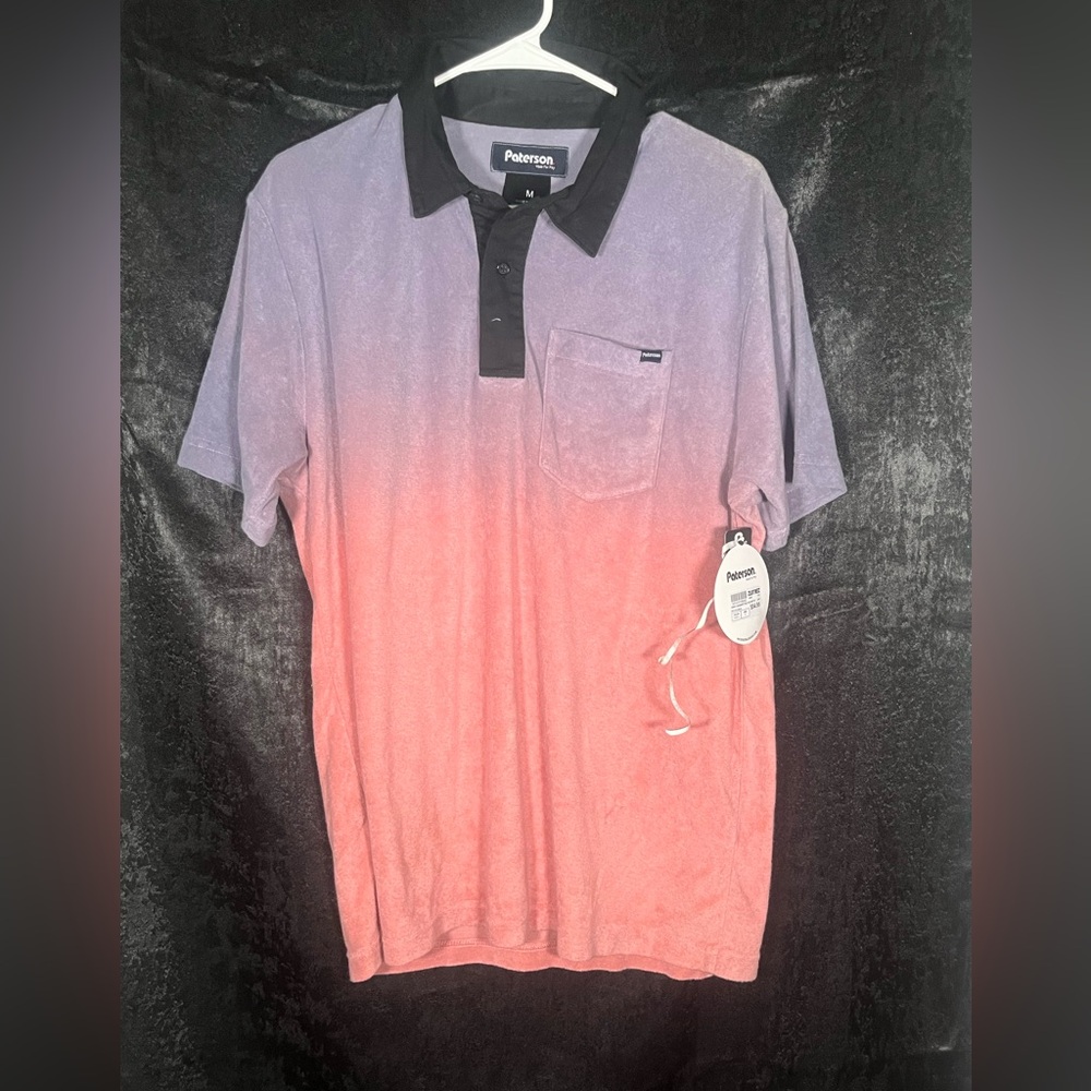 Paterson Terry Blue & Red Gradient Polo Shirt
